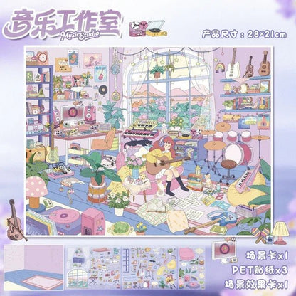 Vol. 115 Music Studio Illustration Studio - L - JoyJollyCrafts