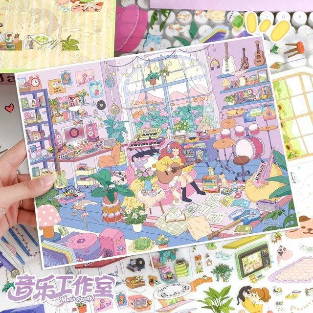 Vol. 115 Music Studio Illustration Studio - L - JoyJollyCrafts