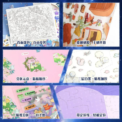 Vol. 117 Four Seasons Spring Blossom Secret Land Summer Shell Post Office Autumn Pumpkin Cottage Winter Snow Pavilion - L - JoyJollyCrafts