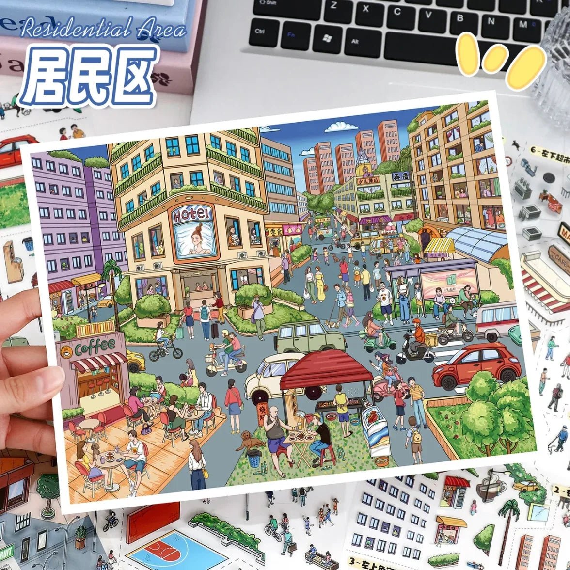 Vol. 119 Street Scene Residential Area Pedestrian Street - L - JoyJollyCrafts