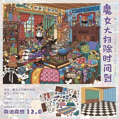 Vol. 12 Cloud-top Shop Graffiti Building Greek Mythology Witch’s Spring Cleaning - L - JoyJollyCrafts