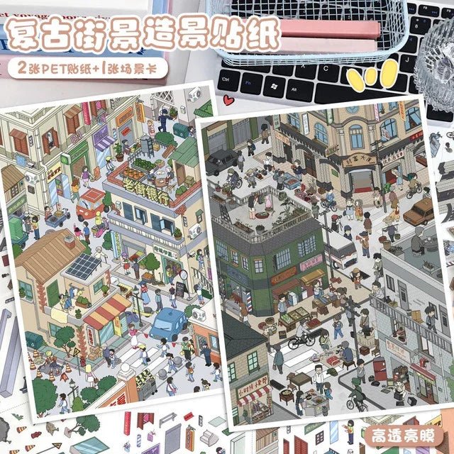 Vol. 120 Street Scene Old Street Memories Cloudy Alley - L - JoyJollyCrafts