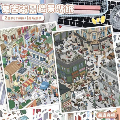 Vol. 120 Street Scene Old Street Memories Cloudy Alley - L - JoyJollyCrafts