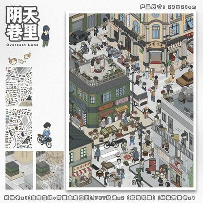 Vol. 120 Street Scene Old Street Memories Cloudy Alley - L - JoyJollyCrafts