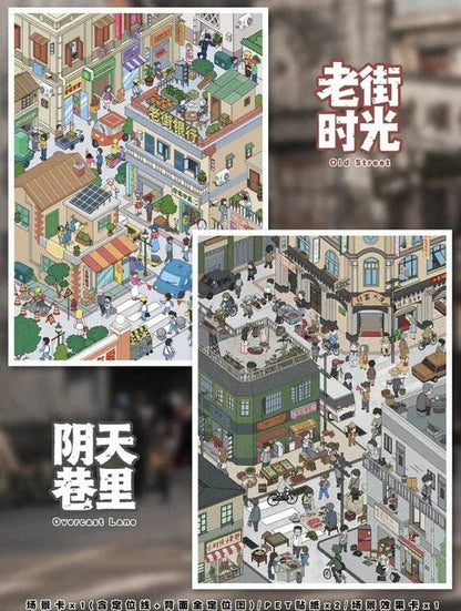 Vol. 120 Street Scene Old Street Memories Cloudy Alley - L - JoyJollyCrafts