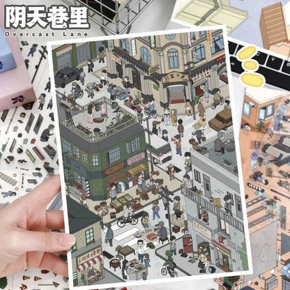 Vol. 120 Street Scene Old Street Memories Cloudy Alley - L - JoyJollyCrafts