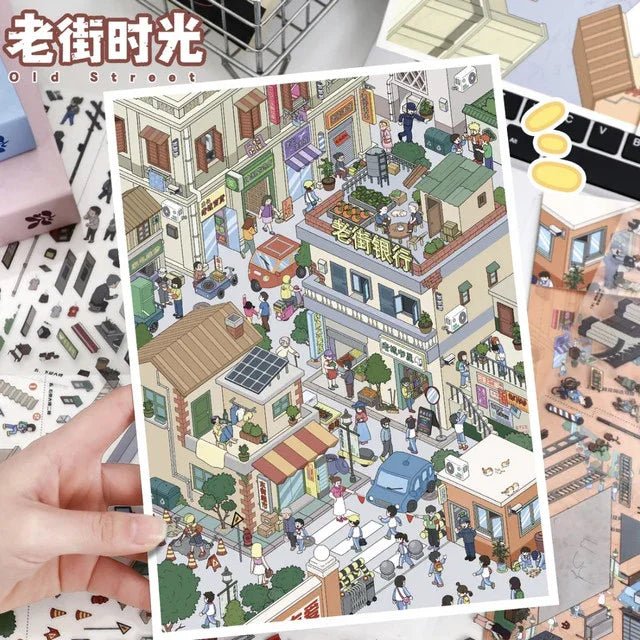 Vol. 120 Street Scene Old Street Memories Cloudy Alley - L - JoyJollyCrafts