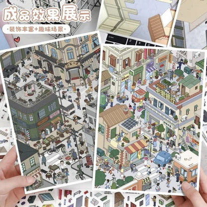 Vol. 120 Street Scene Old Street Memories Cloudy Alley - L - JoyJollyCrafts
