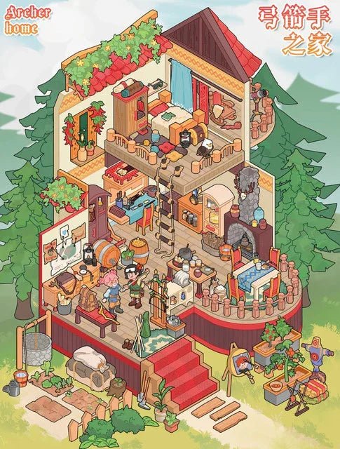 Vol. 121 Thief’s House Healer’s House Alchemist’s House Archer’s House - L - JoyJollyCrafts
