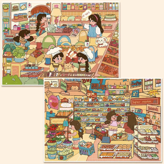 Vol. 125 Stocking Series Self-Serve Food House Cream Life Shop - L - JoyJollyCrafts