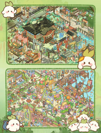 Vol. 13 Floral Banquet Showa House River Lantern Spirit Market Street Splendid Flower Festival - L - JoyJollyCrafts