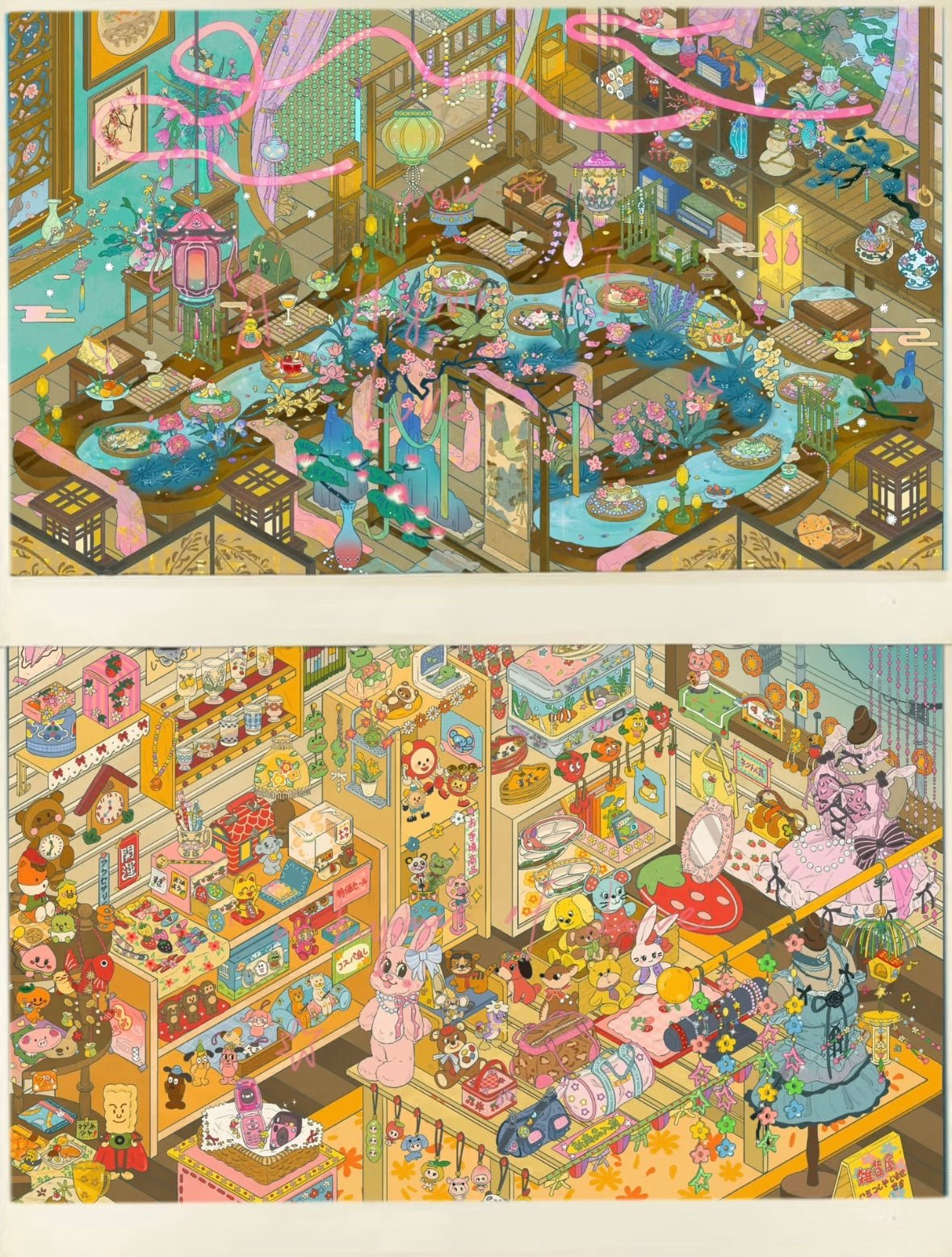 Vol. 13 Floral Banquet Showa House River Lantern Spirit Market Street Splendid Flower Festival - L - JoyJollyCrafts