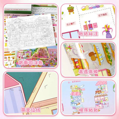 Vol. 130 Cubicle Series Fairy Tale House Green Fun House - L - JoyJollyCrafts