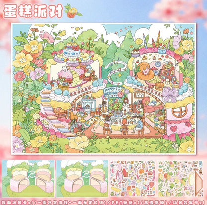 Vol. 138 Bamboo Charm Teahouse Cake Party - L - JoyJollyCrafts