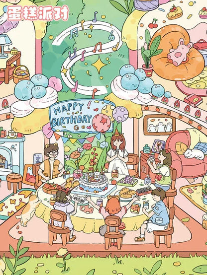 Vol. 138 Bamboo Charm Teahouse Cake Party - L - JoyJollyCrafts