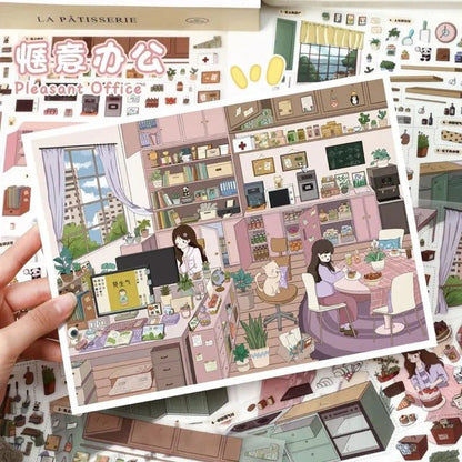 Vol. 140 Cozy Office Dessert Kitchen - L - JoyJollyCrafts