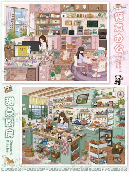 Vol. 140 Cozy Office Dessert Kitchen - L - JoyJollyCrafts