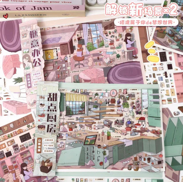 Vol. 140 Cozy Office Dessert Kitchen - L - JoyJollyCrafts