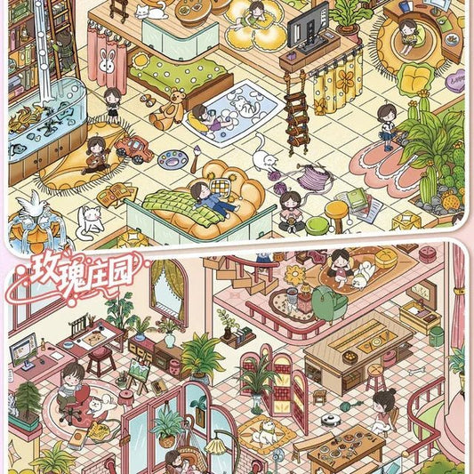 Vol. 144 Rose Manor Sunny Flower Cottage - L - JoyJollyCrafts