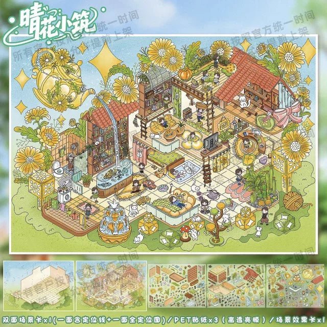 Vol. 144 Rose Manor Sunny Flower Cottage - L - JoyJollyCrafts
