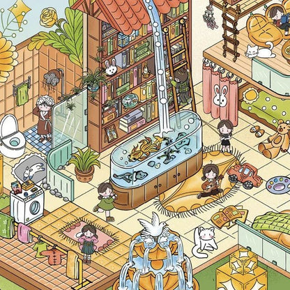 Vol. 144 Rose Manor Sunny Flower Cottage - L - JoyJollyCrafts