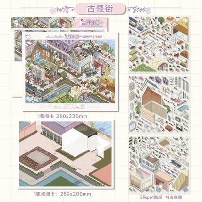 Vol. 15 Windy Courtyard Quirky Street - L - JoyJollyCrafts