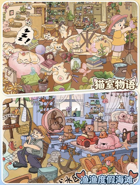 Vol. 150 Yuyu Beach Resort Cat Room Stories - L - JoyJollyCrafts