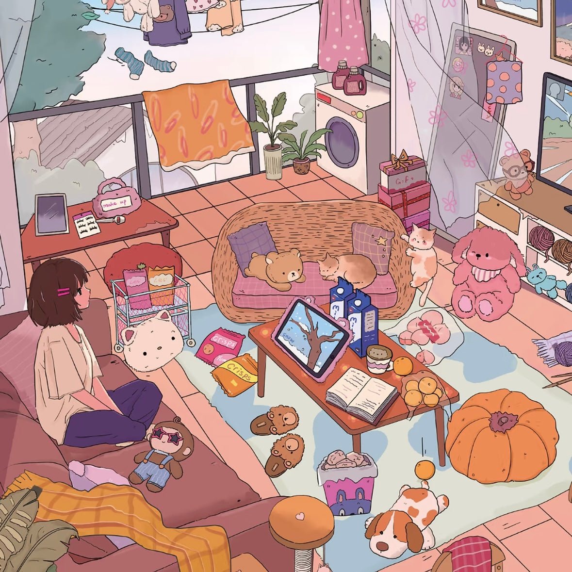 Vol. 156 Pink Cloud Dreamscape Warm Whisper Fantasy - L - JoyJollyCrafts