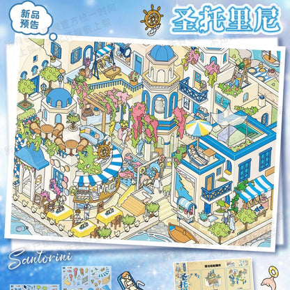 Vol. 163 Swan Town Santorini - L - JoyJollyCrafts