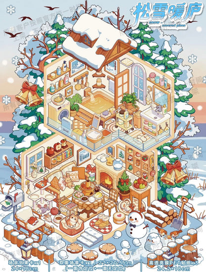 Vol. 164 Spring Slumber Cottage Lotus Breeze Retreat Osmanthus Fragrance Residence Pine Snow Warm Lodge - L - JoyJollyCrafts
