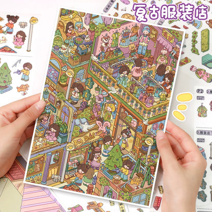 Vol. 165 Happy Food Street Vintage Clothing Store - L - JoyJollyCrafts