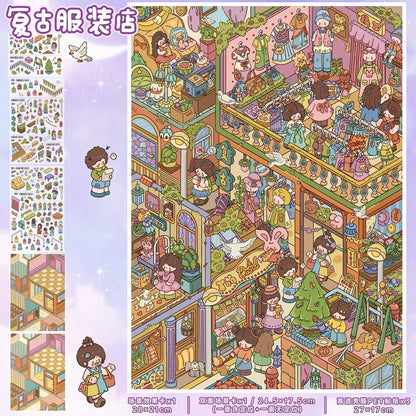 Vol. 165 Happy Food Street Vintage Clothing Store - L - JoyJollyCrafts