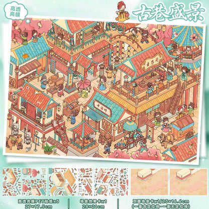 Vol. 167 New Street Market Prosperous Ancient Alley - L - JoyJollyCrafts