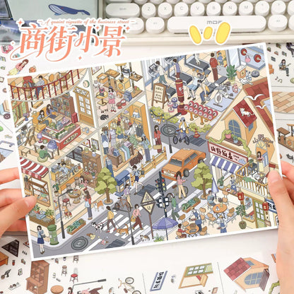 Vol. 170 Shopping Street Scenes Everyday Life on Warm Street - XL - JoyJollyCrafts