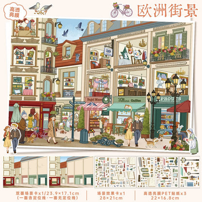 Vol. 176 Nostalgic Street View European Street View - L - JoyJollyCrafts