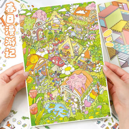 Vol. 179 Spring Travel Diary Flower Town - L - JoyJollyCrafts