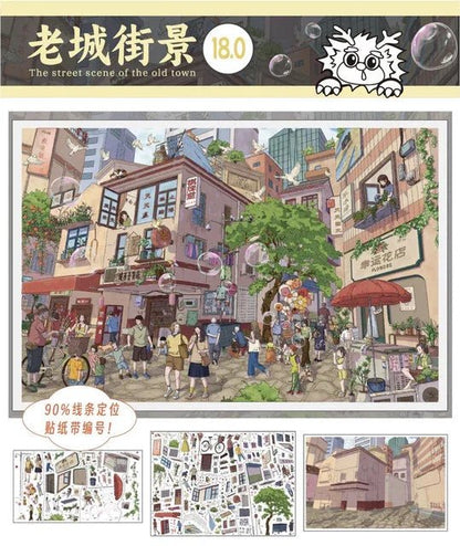 Vol. 18 Fireworks Market Old Town Street Scene - L - JoyJollyCrafts
