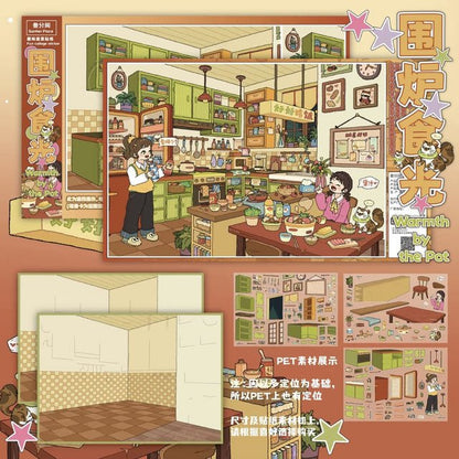 Vol. 18 Warm Winter Whispers Homey Winter Night Cloudside Settlement House Bug Apartment Fireside Mealtime - L - JoyJollyCrafts