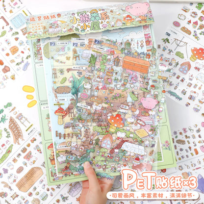 Vol. 182 Little Bear Baking Castle Little Bear Forest Cabin - XL - JoyJollyCrafts