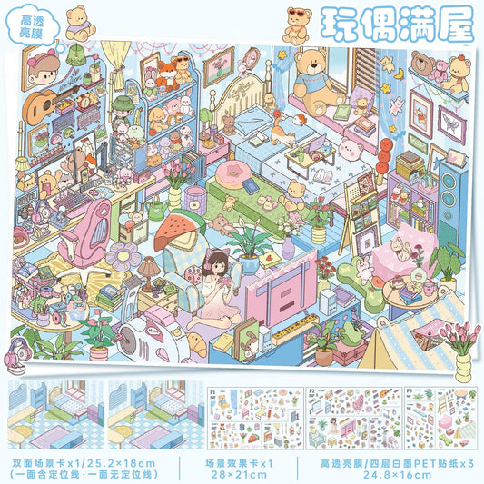 Vol. 188 Flower Kitchen Doll House - L - JoyJollyCrafts