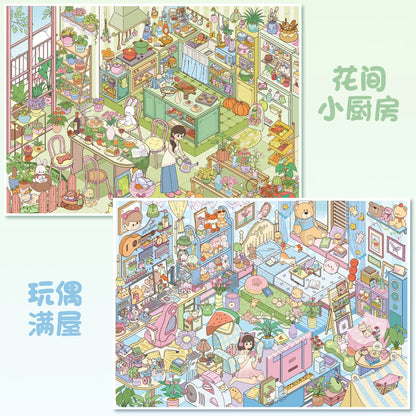 Vol. 188 Flower Kitchen Doll House - L - JoyJollyCrafts