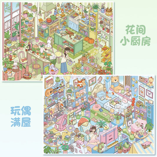 Vol. 188 Flower Kitchen Doll House - L - JoyJollyCrafts