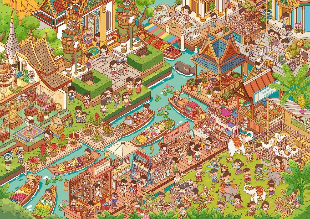 Vol. 19 Treasure Hunting Kindergarten Renovation in Progress Sawasdee City Roaming Bustling Market The Winter at the End of the Century The Old Times We Can't Return To - L - JoyJollyCrafts
