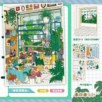 Vol. 2 Autumn Illustration Guide Balcony Full of Greenery - L - JoyJollyCrafts