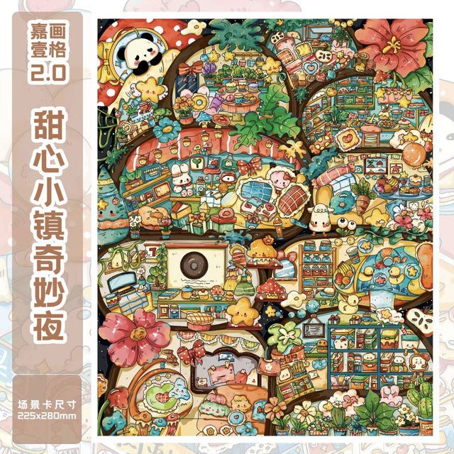 Vol. 2 Food Cube Mini World Childlike Floor Adventure Sweetheart Town Magical Night - L - JoyJollyCrafts