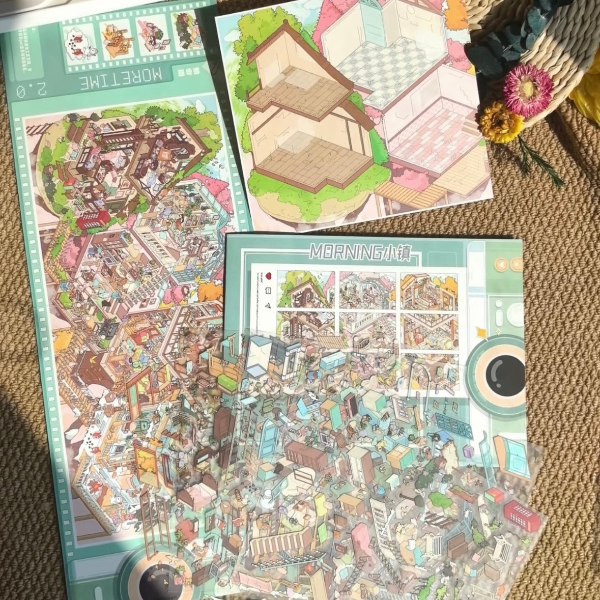 Vol. 2 Four Seasons Sleep Bureau Bouquet Greeting Card Mini - XL - JoyJollyCrafts
