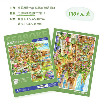Vol. 2 Seaside Courtyard Grandma's Workshop Steampunk Instrument Shop - L - JoyJollyCrafts