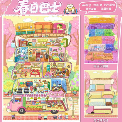 Vol. 2 Seaside Slow Living Swaying Wish Night Spring Bus - L - JoyJollyCrafts