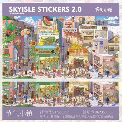 Vol. 2 Solar Term Town Childhood Paper Planes Beach Neighborhood Tie-Dye Nuo Opera - XL - JoyJollyCrafts