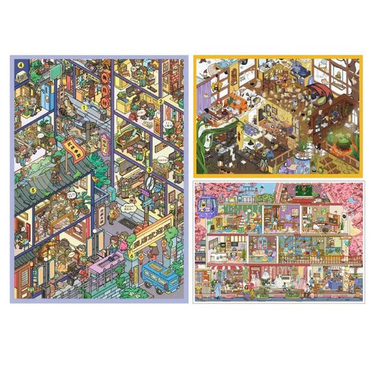 Vol. 20 Sakura-Filled Pavilion Short Drama Filming Base Magic Apprentice Apartment - L - JoyJollyCrafts